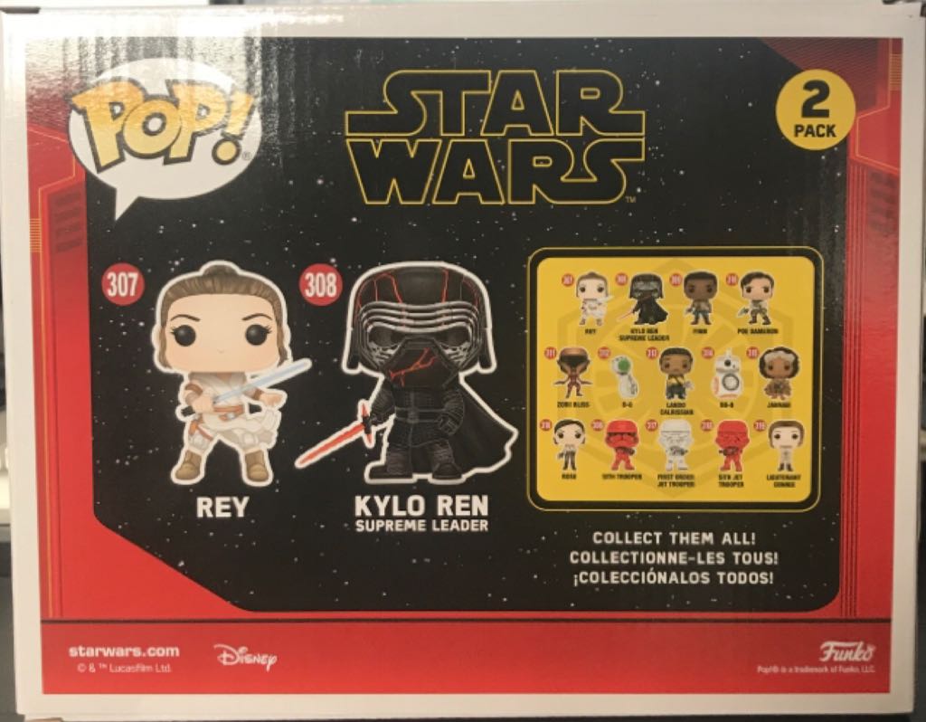 307 & 308 Kylo Ren Supreme Leader & Rey - Funko (Star Wars Pop) action figure collectible - Main Image 2