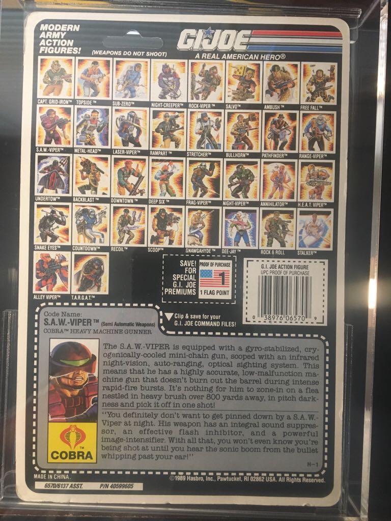 S.A.W-Viper V1 (Heavy Machine Gunner) - Hasbro (Gi Joe (Vintage)) action figure collectible - Main Image 2