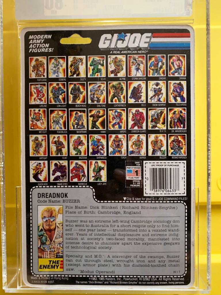Buzzer [v1] - Hasbro (G.I. Joe - A Real American Hero) action figure collectible [Barcode 038976064337] - Main Image 2