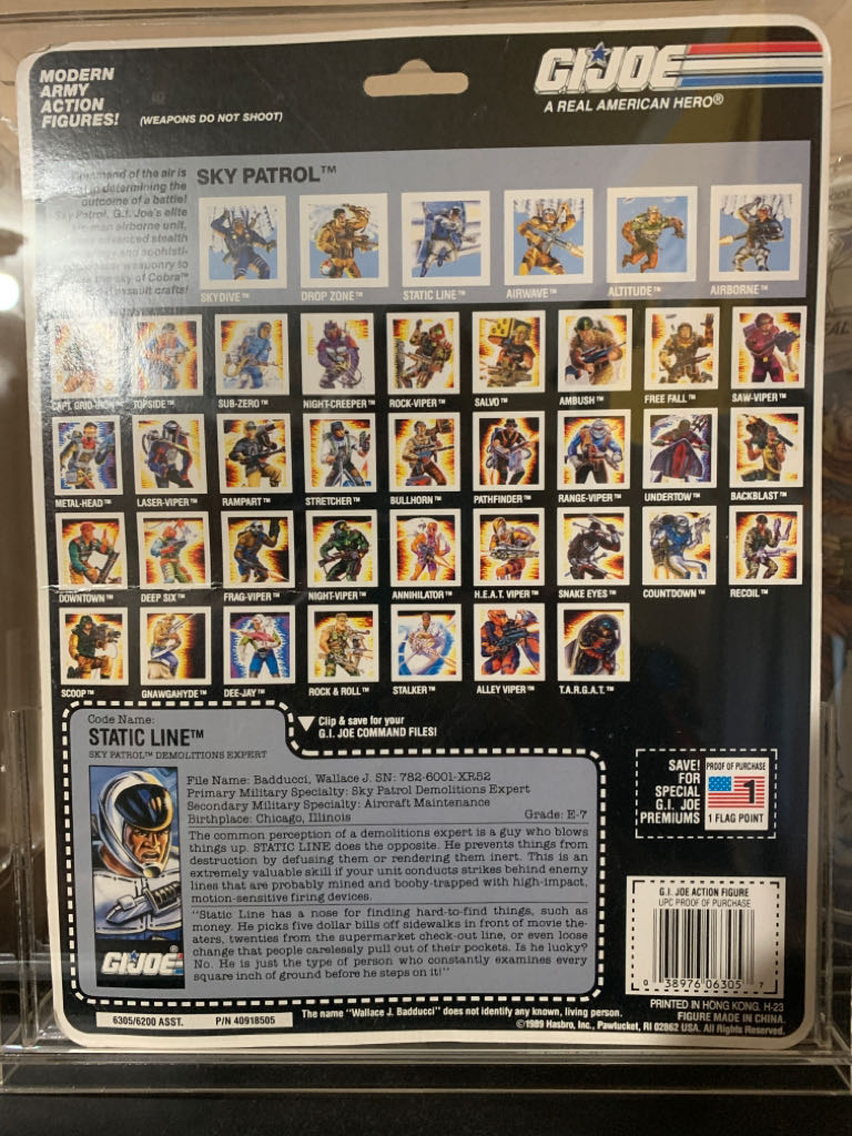 Static Line V1 - Hasbro - G.I. Joe (G I Joe Sky Patrol) action figure collectible - Main Image 2