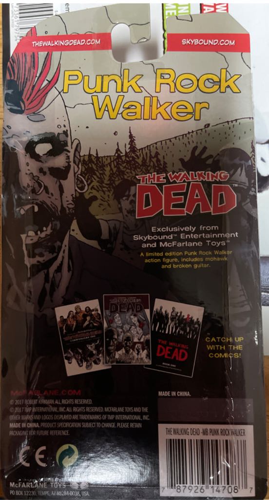 The Walking Dead: Punk Rock Walker Red - Mc Farlane Toys (Megabox Skybound Exclusive) action figure collectible [Barcode 787926147087] - Main Image 2