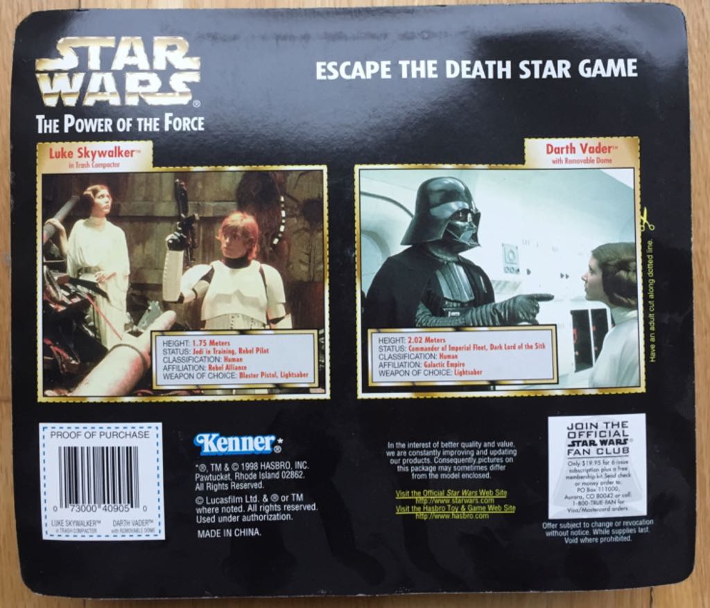 Escape The Death Star Game - Kenner (Power Of The Force 1995) action figure collectible - Main Image 2