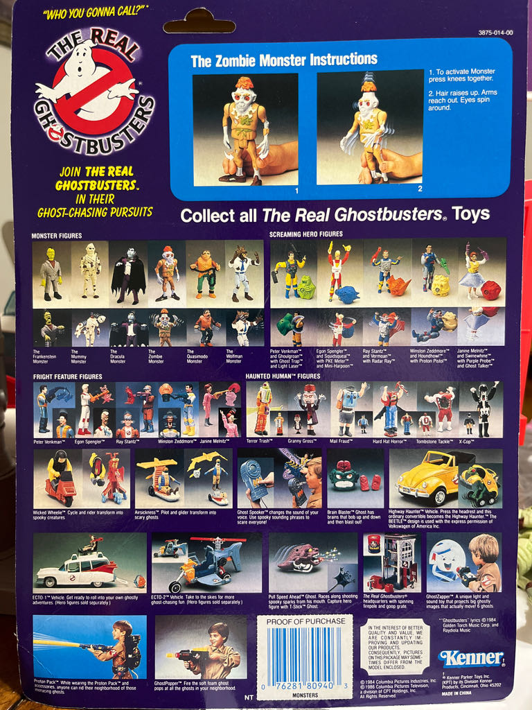 Zombie Monster, The - Kenner (Ghostbusters) action figure collectible [Barcode 076281809403] - Main Image 2