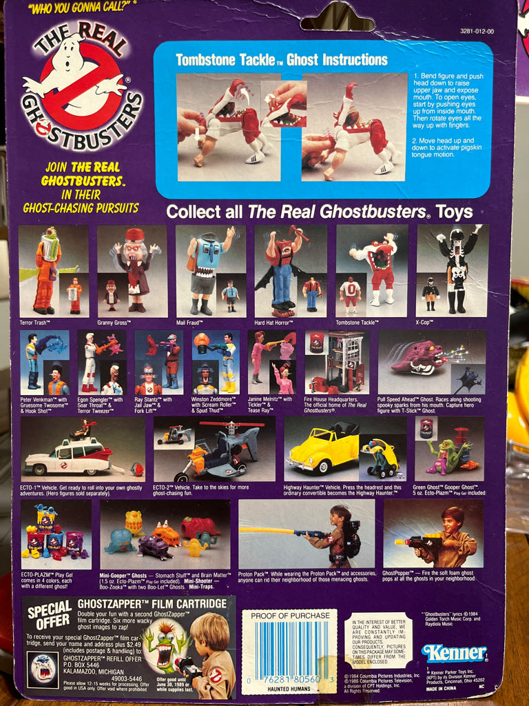 Tombstone Tackle - Kenner (The Real Ghostbusters) action figure collectible [Barcode 076281805603] - Main Image 2