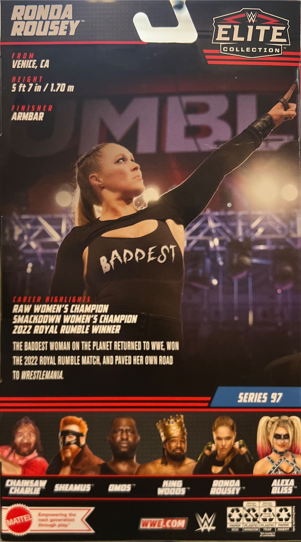 Ronda Rousey - Mattel (WWE Elite Collection - Series 97) action figure collectible [Barcode 194735105175] - Main Image 3