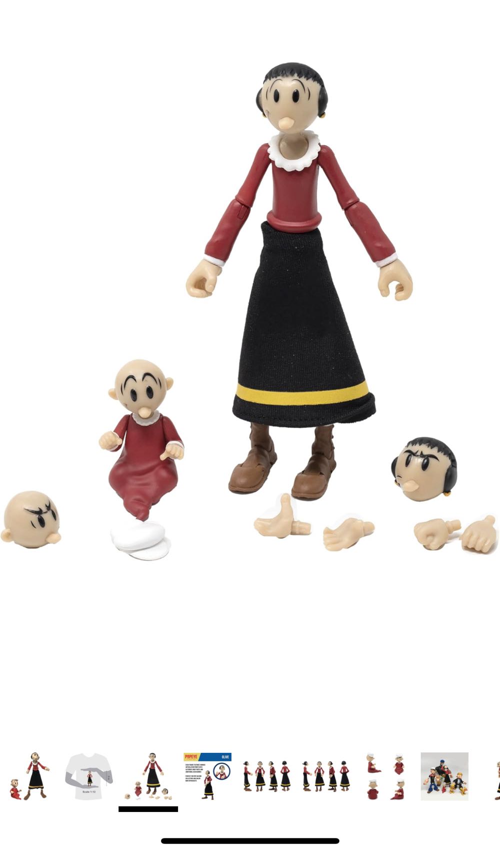 Olive Oyl w/ Swee’pea - Boss Fight Studios (Popeye Classics) action figure collectible [Barcode 814800022922] - Main Image 3