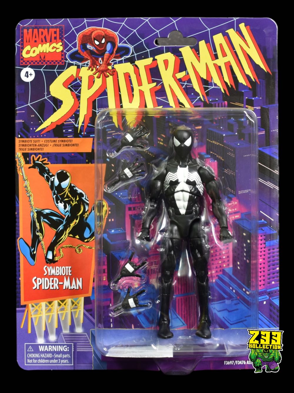 Marvel Legends (2011-????) (Retro06x06) Symbiote Spider-Man - Hasbro (Marvel Legends Retro Spider-Man) action figure collectible - Main Image 2