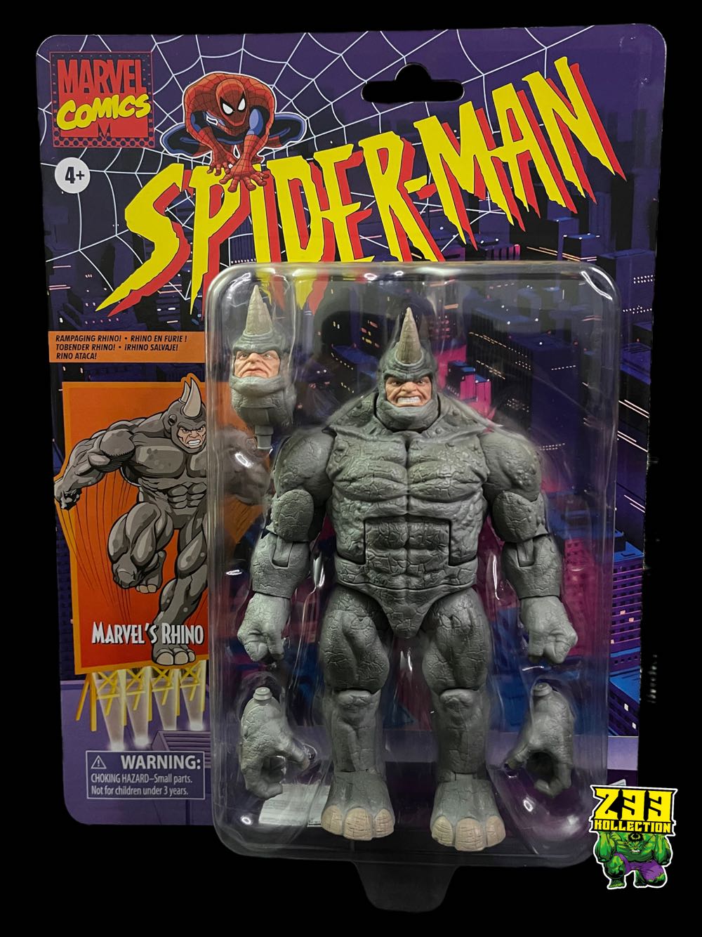 Marvel Legends (2011-????) (Retro08x09) Rhino - Hasbro (Marvel Legends Retro Spider-Man) action figure collectible - Main Image 2