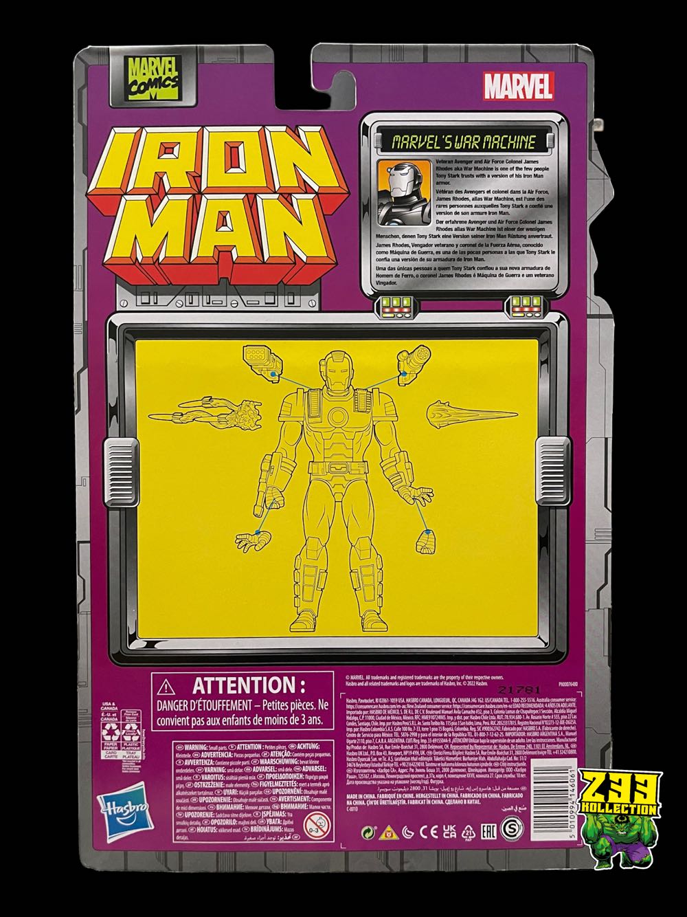 Marvel Legends (2011-????) (Retro08x02) War Machine - Hasbro (Marvel Legends Retro Iron Man) action figure collectible - Main Image 4