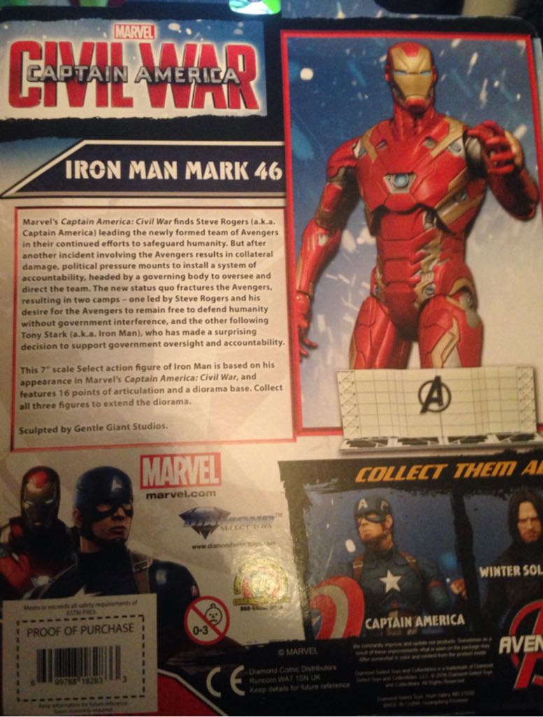 Marvel Select Iron man Civil War - Marvel Select action figure collectible [Barcode 699788182833] - Main Image 2