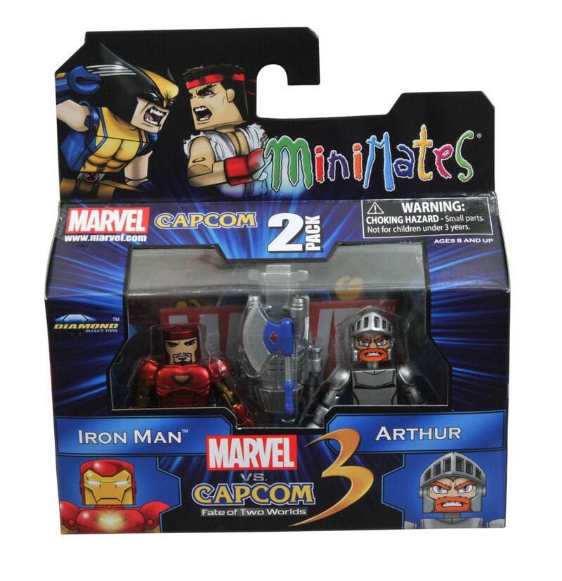 MiniMates: Marvel Vs. Capcom 3 - Iron Man Vs. Arthur - Diamond Select Toys (Marvel Vs Capcom 3 MiniMates) action figure collectible [Barcode 699788700662] - Main Image 1