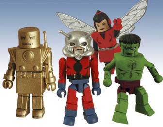 Marvel MiniMates Iron Man, Ant Man, Wasp & Hulk - Diamond Select Toys (Marvel Minimates) action figure collectible [Barcode 699788719473] - Main Image 1