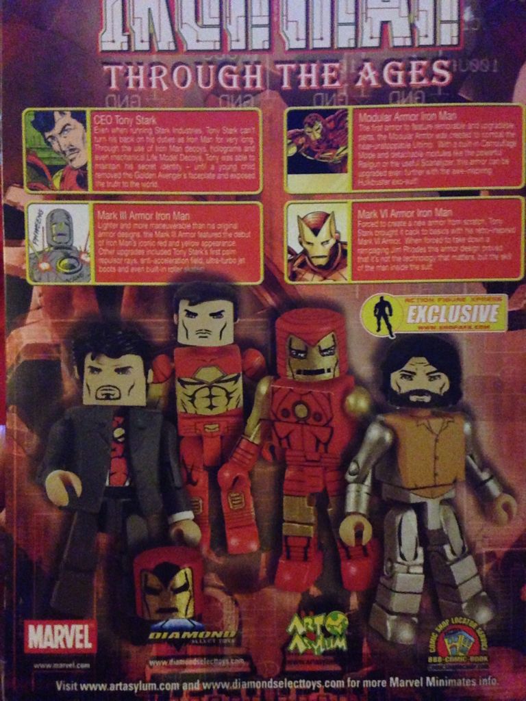 Iron Man Through The Ages (4 Pack) - Diamond Select Toys (Marvel Minimates) action figure collectible [Barcode 699788719480] - Main Image 2