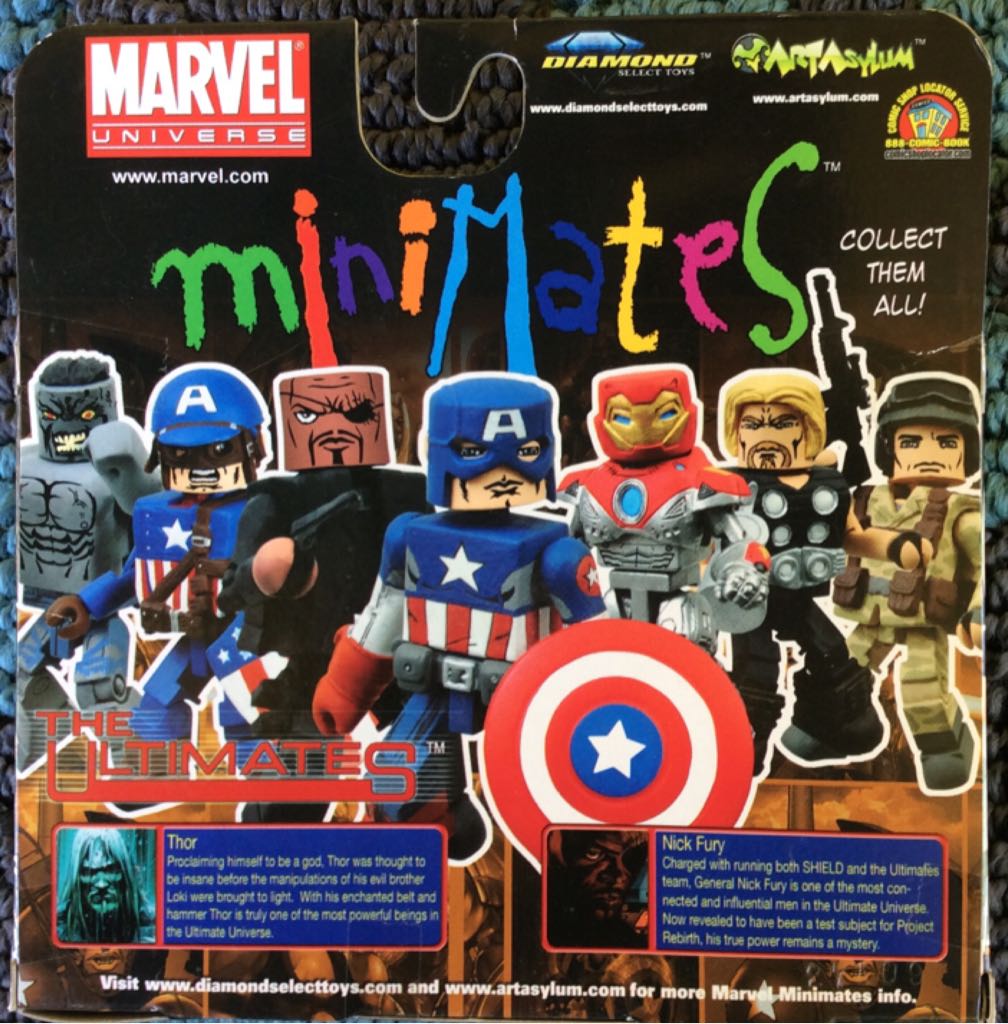 MiniMates Marvel Thor And Nick Fury - Diamond Select Toys (The Ulimates) action figure collectible [Barcode 699788719763] - Main Image 2