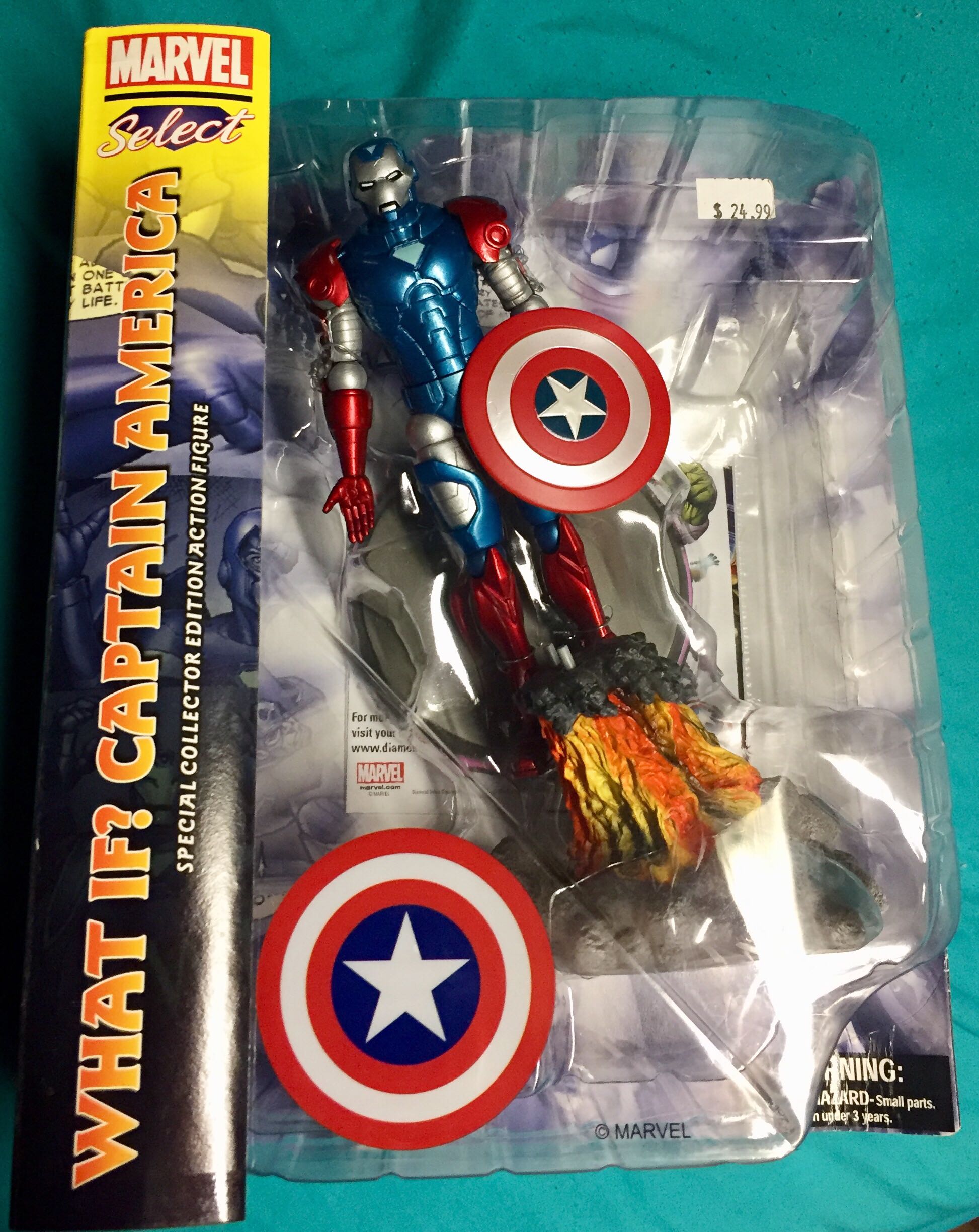 Marvel Select Exclusive Action Figure What If? Iron Cap (Captain America) - Diamond Select Toys (Marvel Select) action figure collectible [Barcode 699788719961] - Main Image 2