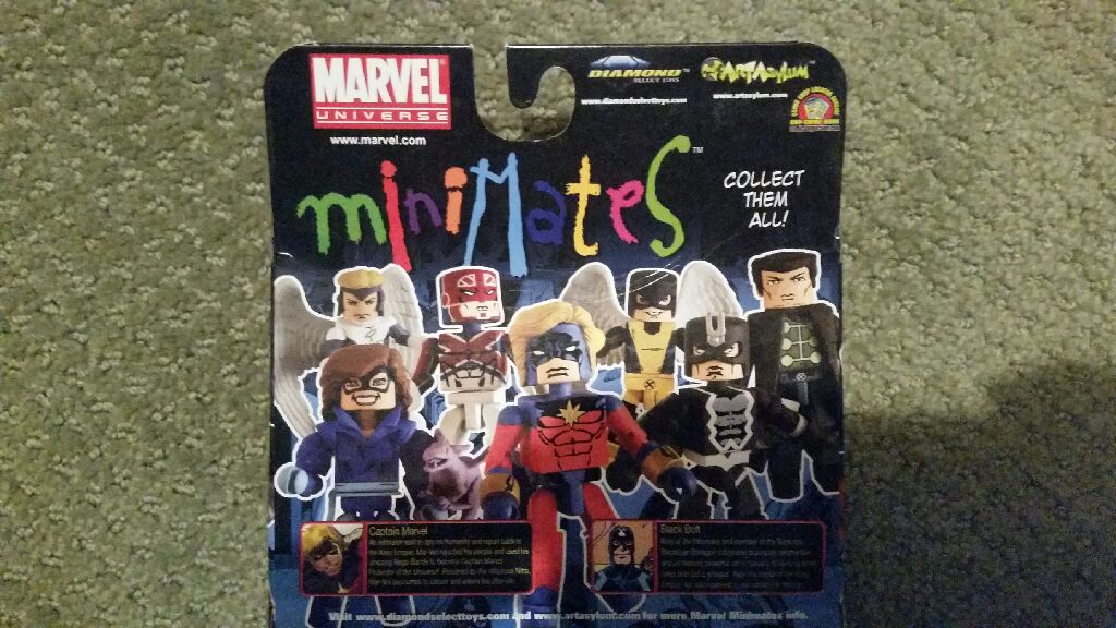 Black Bolt & Captain Marvel - Art Asylum (Marvel Universe Minimates) action figure collectible [Barcode 699788720394] - Main Image 2