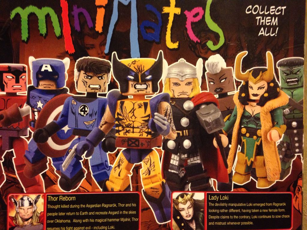 Thor (Reborn) & Lady Loki - Diamond Select Toys (MiniMates) action figure collectible [Barcode 699788720523] - Main Image 2