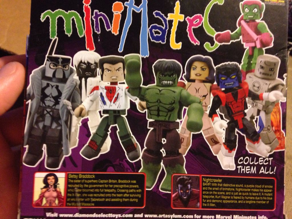 Betsy Braddock / Nightcrawler - Diamond Select Toys (Marvel Minimates) action figure collectible [Barcode 699788721780] - Main Image 2