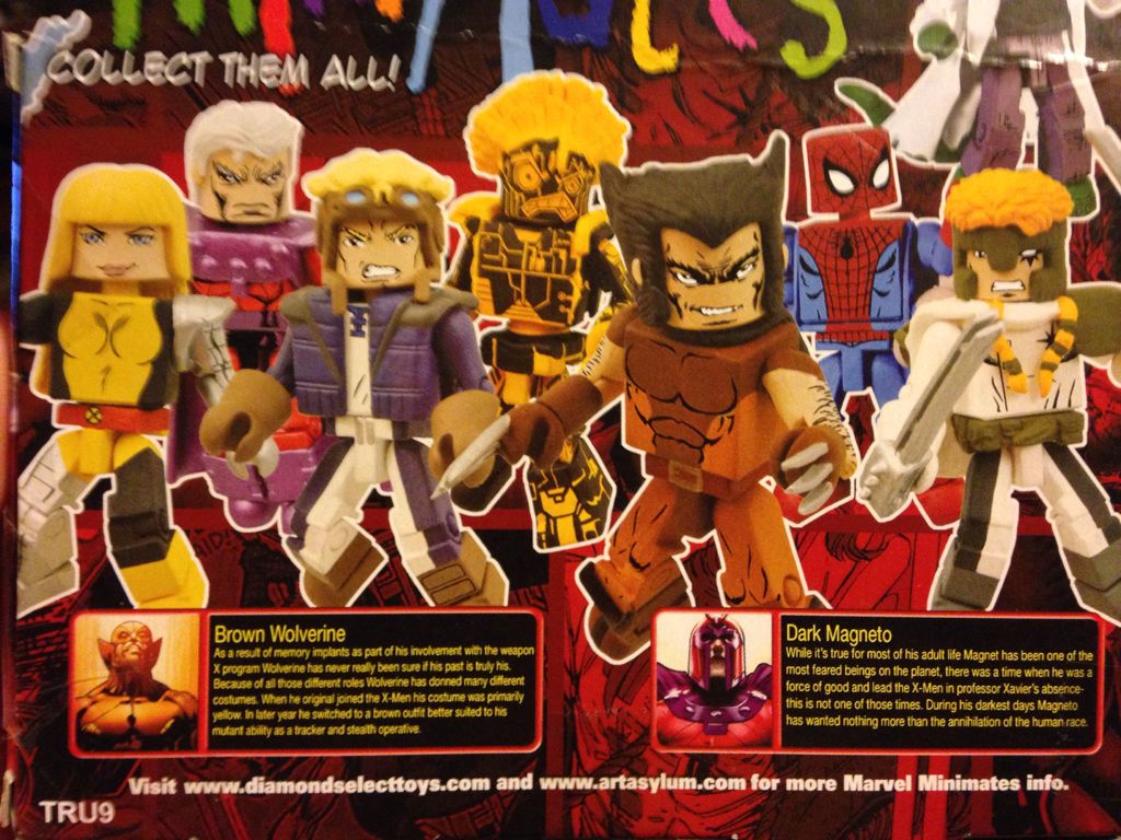 Brown Wolverine / Dark Magneto - Diamond Select Toys (Marvel Minimates) action figure collectible [Barcode 699788728697] - Main Image 2