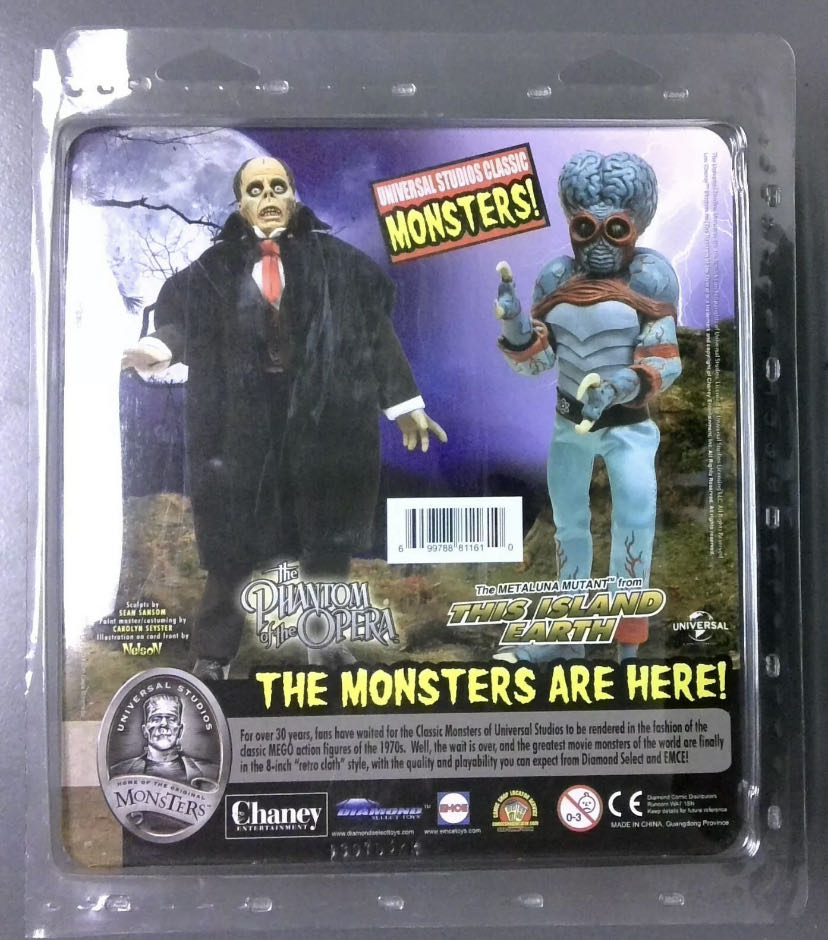 Universal Monsters Phantom Of The Opera Retro Cloth 8” Figure - Diamond Select Toys (Universal Monsters) action figure collectible [Barcode 699788811610] - Main Image 2