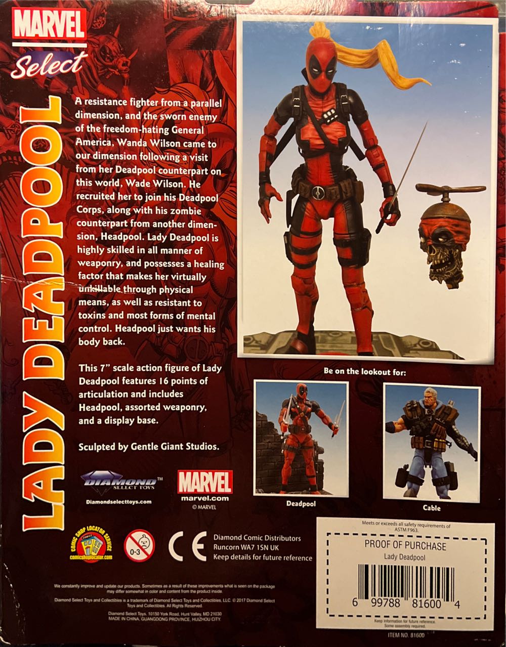 Lady Deadpool - Diamond Select (Marvel Select) action figure collectible [Barcode 699788816004] - Main Image 2