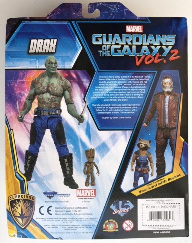 Drax (Guardians Of The Galaxy Vol 2) - Marvel (Guardians Of The Galaxy) action figure collectible [Barcode 699788824603] - Main Image 2