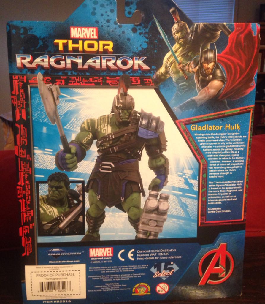 Marvel select Gladiator Hulk - Diamond Select Toys (Marvel Select Thor Ragnarok) action figure collectible [Barcode 699788825167] - Main Image 2