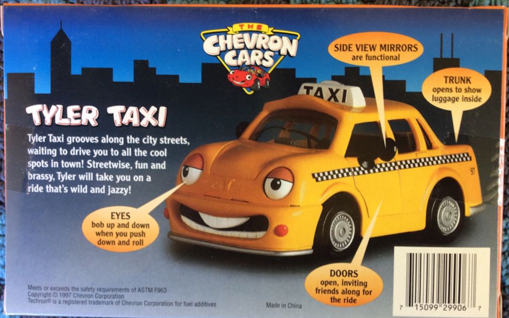 ✅ The Chevron Cars Tyler Taxi - Chevron action figure collectible [Barcode 715099299067] - Main Image 2