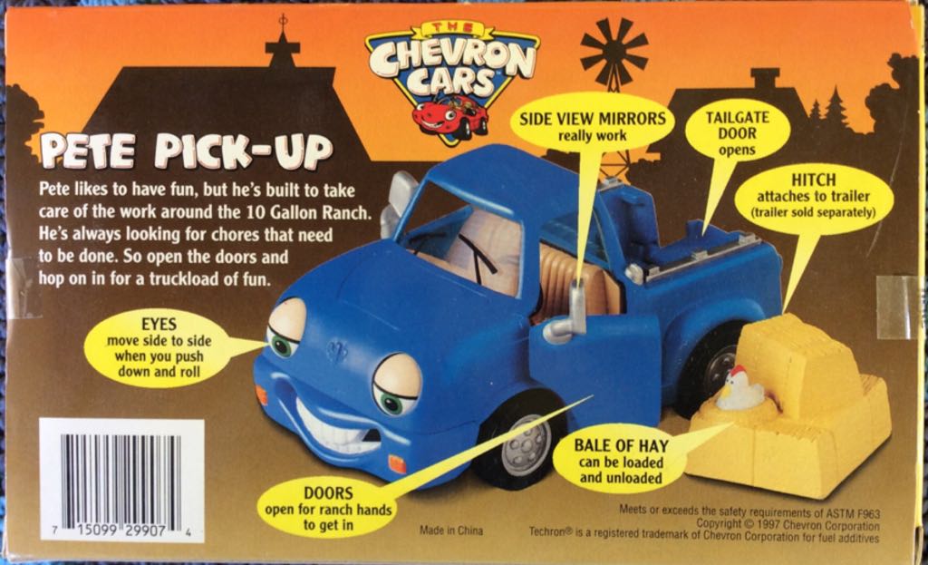 ✅ The Chevron Cars Peter Pick-Up - Chevron action figure collectible [Barcode 715099299074] - Main Image 2