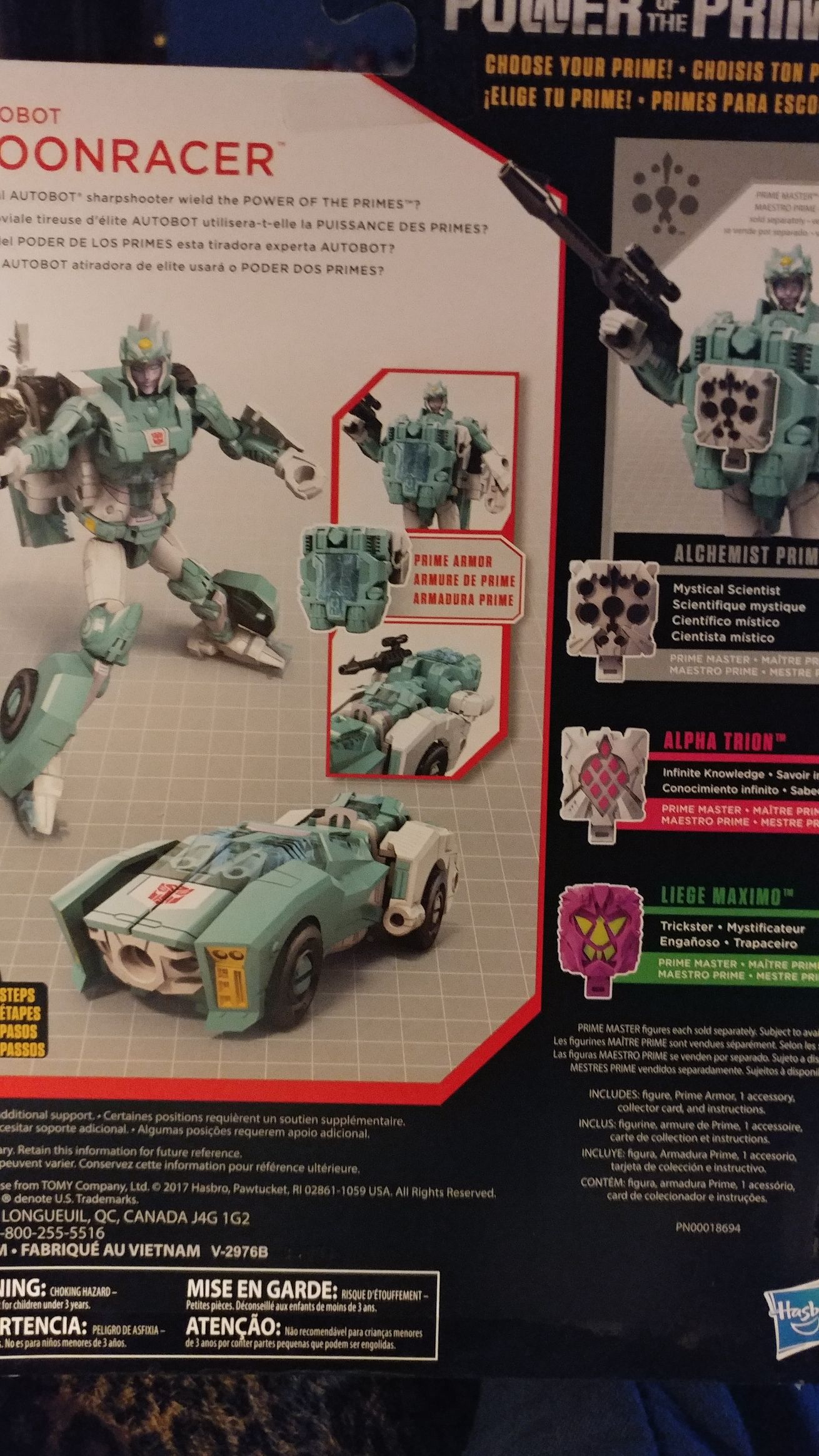 MOONRACER - Hasbro/Transformer (Power Of The Primes) action figure collectible [Barcode 7172916867640] - Main Image 2