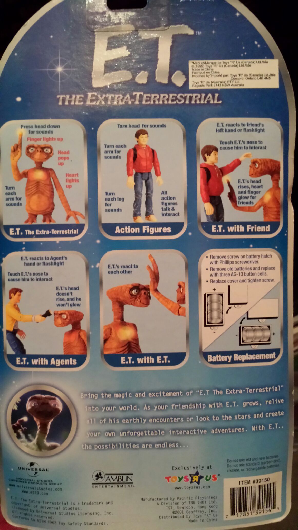 Government Agent - Pacific Playthings (E.T. The Extra-Terrestrial) action figure collectible [Barcode 717851391545] - Main Image 2