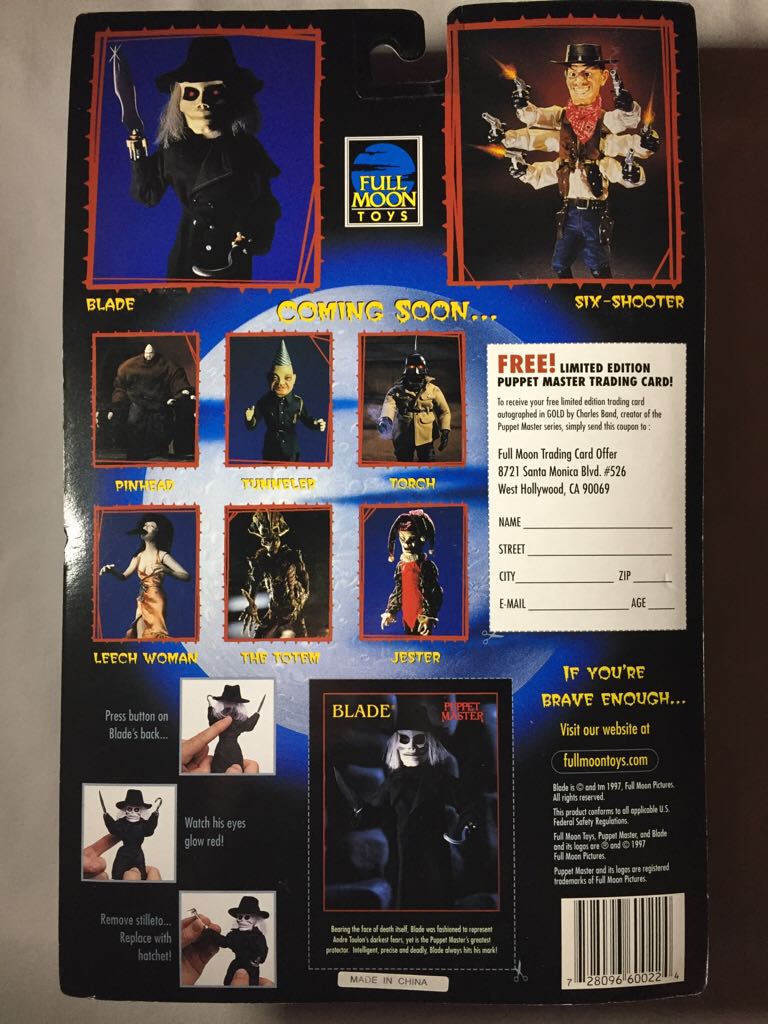 Blade - Full Moon Toys (Puppet Master) action figure collectible [Barcode 728096600224] - Main Image 2