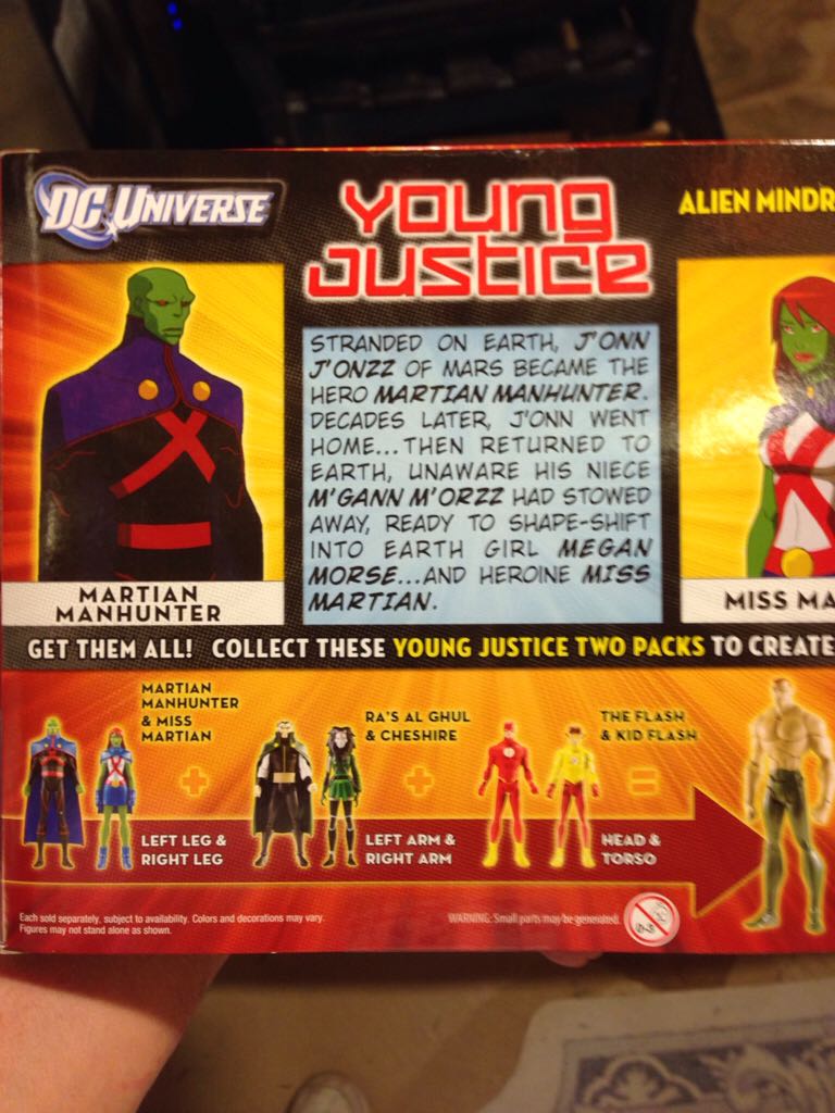 DC Universe Young Justice Martian Manhunter & Miss Martian - Mattel (Young Justice) action figure collectible [Barcode 746775034474] - Main Image 2