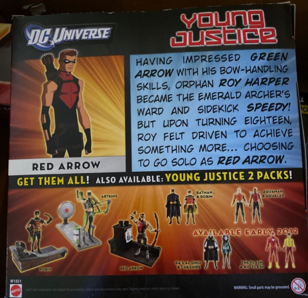 Young Justice Red Arrow - Mattel (Green Arrow) action figure collectible [Barcode 746775034511] - Main Image 2
