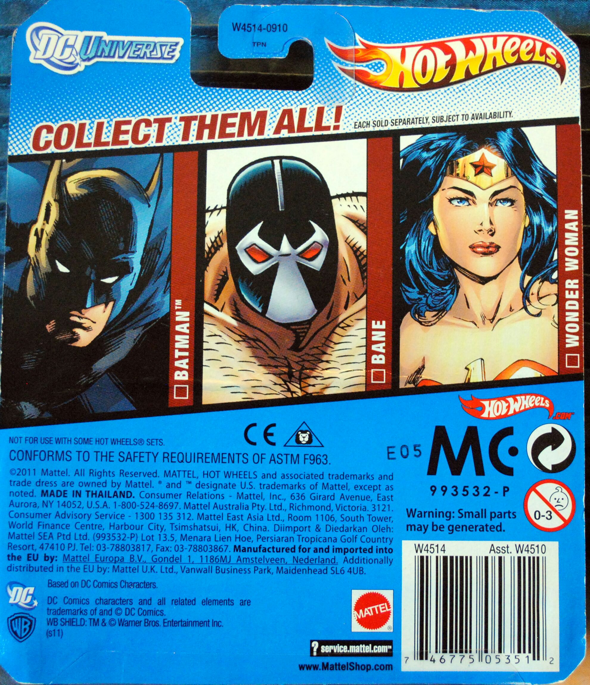 Superman  - Hot Wheels by Mattel (Hot Wheels - Character Cars) action figure collectible [Barcode 746775053512] - Main Image 2