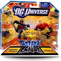 Action League: Wonder Woman & Aquaman - Mattel (DC Universe Flashpoint Action League) action figure collectible [Barcode 746775074821] - Main Image 2