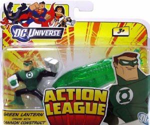 DC Universe Action League: Green Lantern with Cannon Construct  - Mattel (Green Lantern) action figure collectible [Barcode 746775074869] - Main Image 1