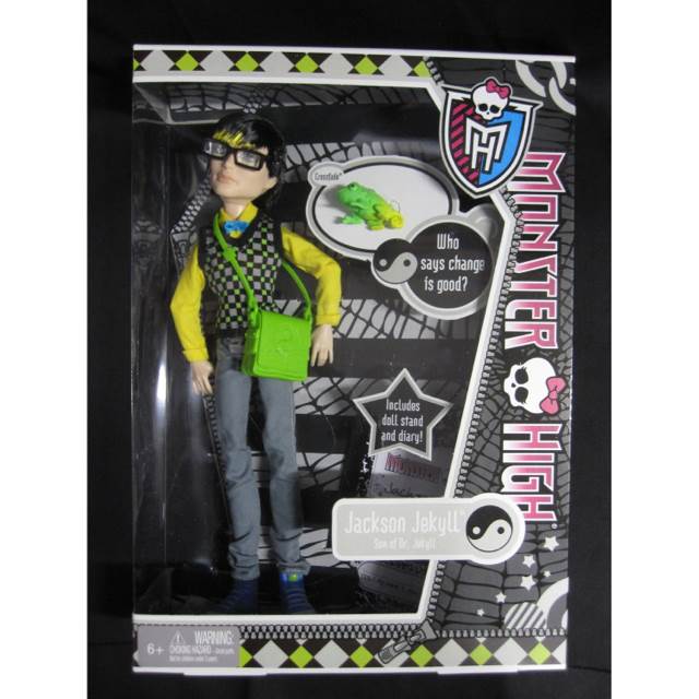 Monster High Action Figure Doll Jackson Jekyll with Pet Crossfade (Includes Doll Stand & Diary) - Mattel (Monster High) action figure collectible [Barcode 746775126353] - Main Image 2