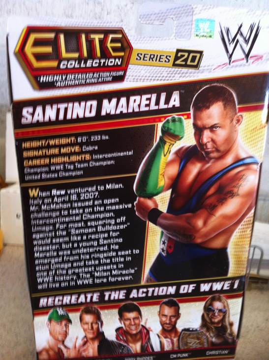 Santino Marella - WWE Elite Series 20 - Mattel Wwe (Wwe Elite) action figure collectible [Barcode 746775181710] - Main Image 2