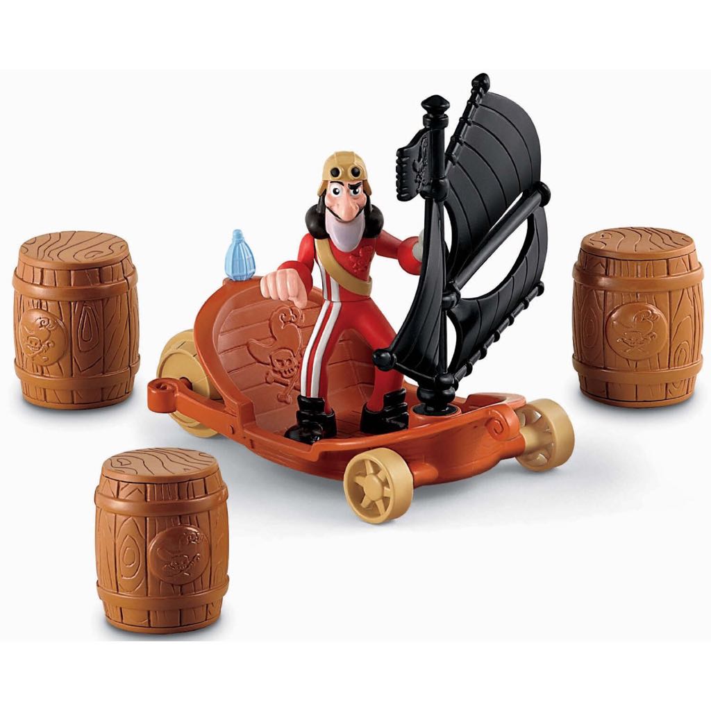 Hook’s Sailwagon - Fisher Price (Jake Never Land Pirates) action figure collectible [Barcode 746775199432] - Main Image 2