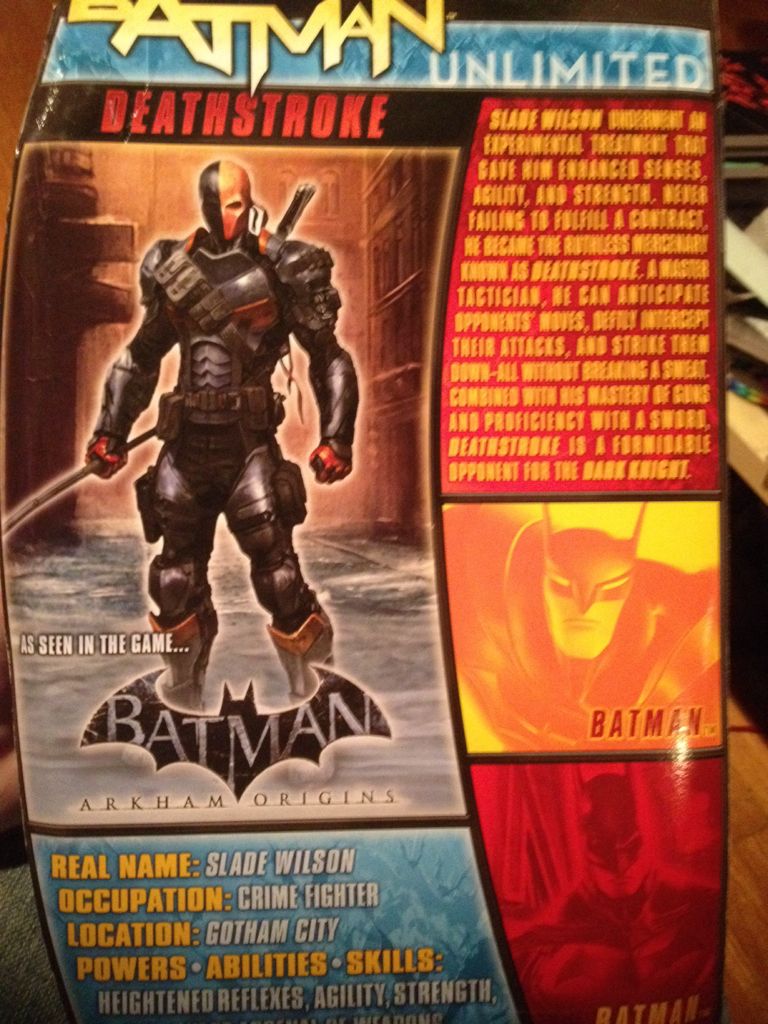 DC Multiverse Batman Unlimited Series ARKHAM ORIGINS DEATHSTROKE (Mattel) - Mattel (Dc Comics Multiverse) action figure collectible [Barcode 746775206383] - Main Image 2