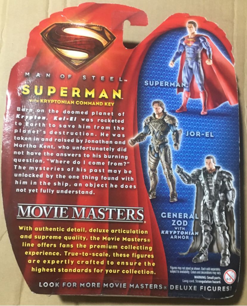 Movie Masters Man Of Steel Superman (with Kryptonian Command Key) - Mattel (Movie Masters) action figure collectible [Barcode 746775257569] - Main Image 2