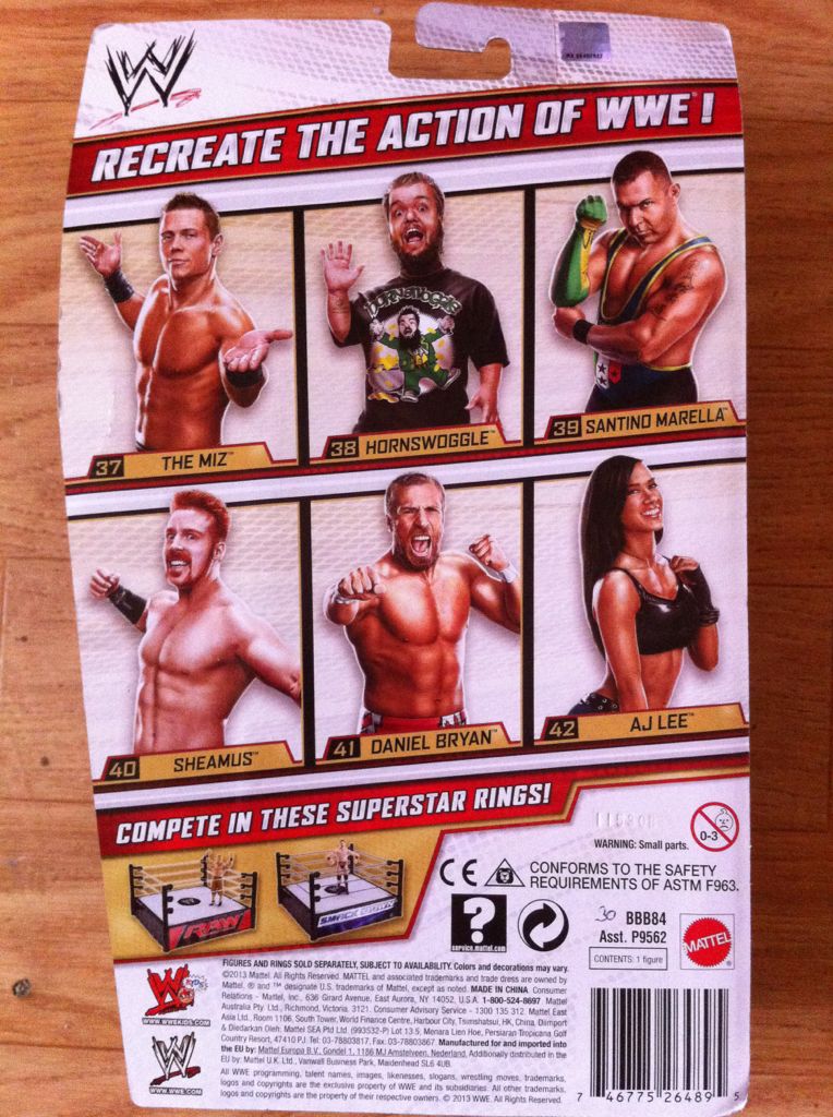 AJ Lee - Mattel (WWE Basic Series #30) action figure collectible [Barcode 746775264895] - Main Image 2