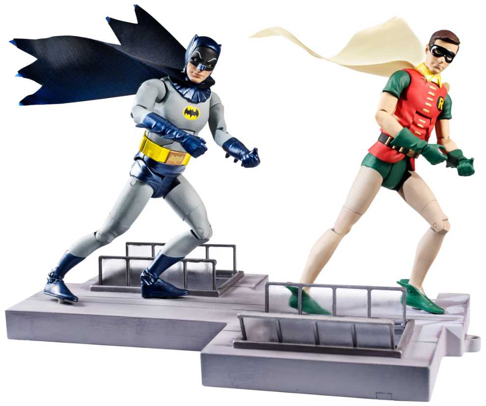 Mattel Batman Classics TV Series 1966 TV Moments Action Figure Batman and Robin 2-Pack - Mattel (Batman 1966 Classic TV Series) action figure collectible [Barcode 746775268008] - Main Image 3