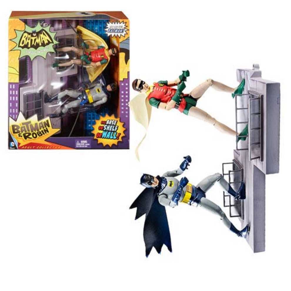 Mattel Batman Classics TV Series 1966 TV Moments Action Figure Batman and Robin 2-Pack - Mattel (Batman 1966 Classic TV Series) action figure collectible [Barcode 746775268008] - Main Image 4
