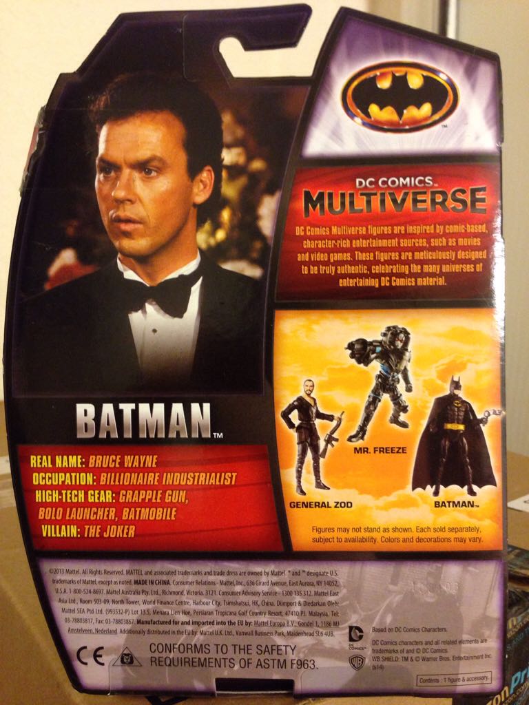 Batman Michael Keaton Unmasked Variant - Mattel (DC Multiverse 3.75) action figure collectible [Barcode 746775336431] - Main Image 2