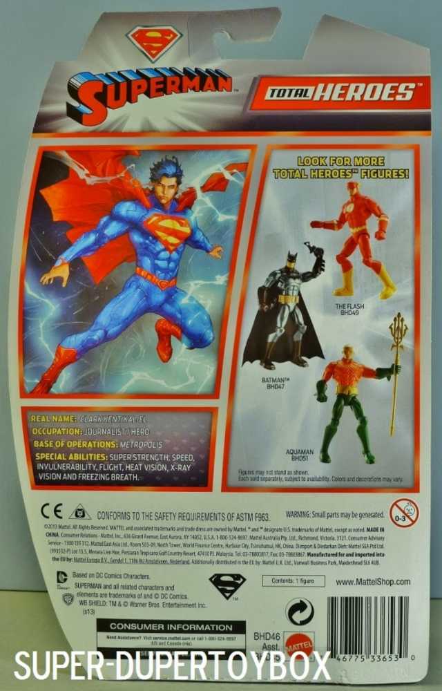 Superman - Mattel (Total Heroes) action figure collectible [Barcode 746775336530] - Main Image 2