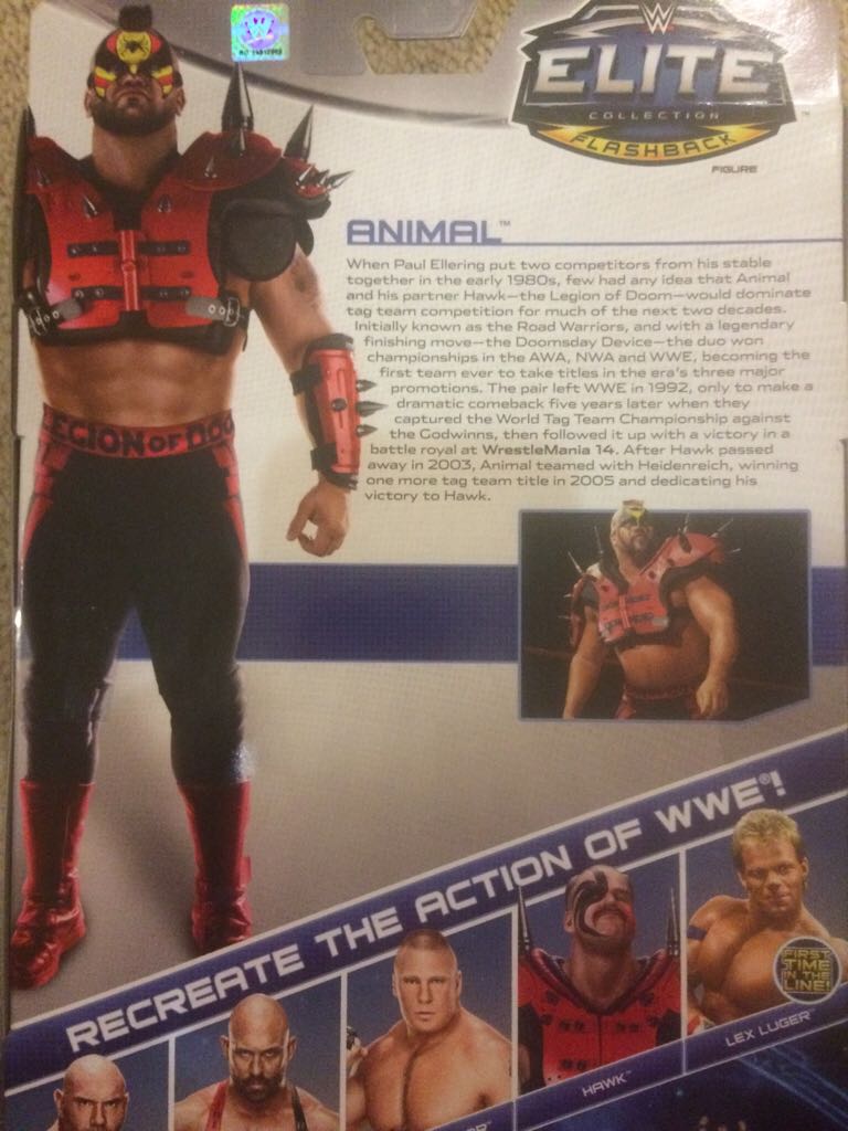 WWE Legion of Doom Animal - Mattel (WWE Elite Collection) action figure collectible [Barcode 746775341046] - Main Image 2