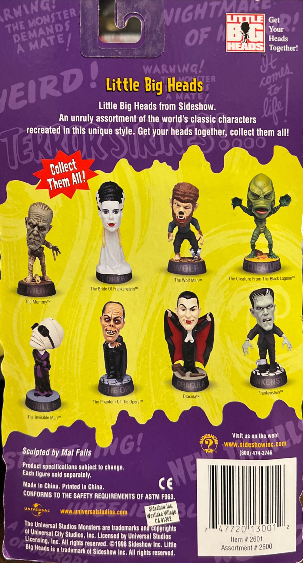 Sideshow - Little Big Heads (Frankenstein) - Sideshow Toy (Little Big Heads) action figure collectible [Barcode 747720130012] - Main Image 2