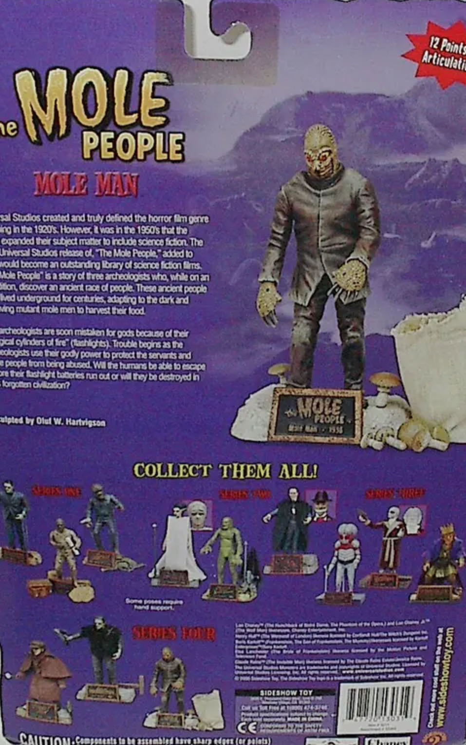 Sideshow - 8” Mole Man (color) - Sideshow Collectibles (The Mole People) action figure collectible [Barcode 747720130319] - Main Image 2